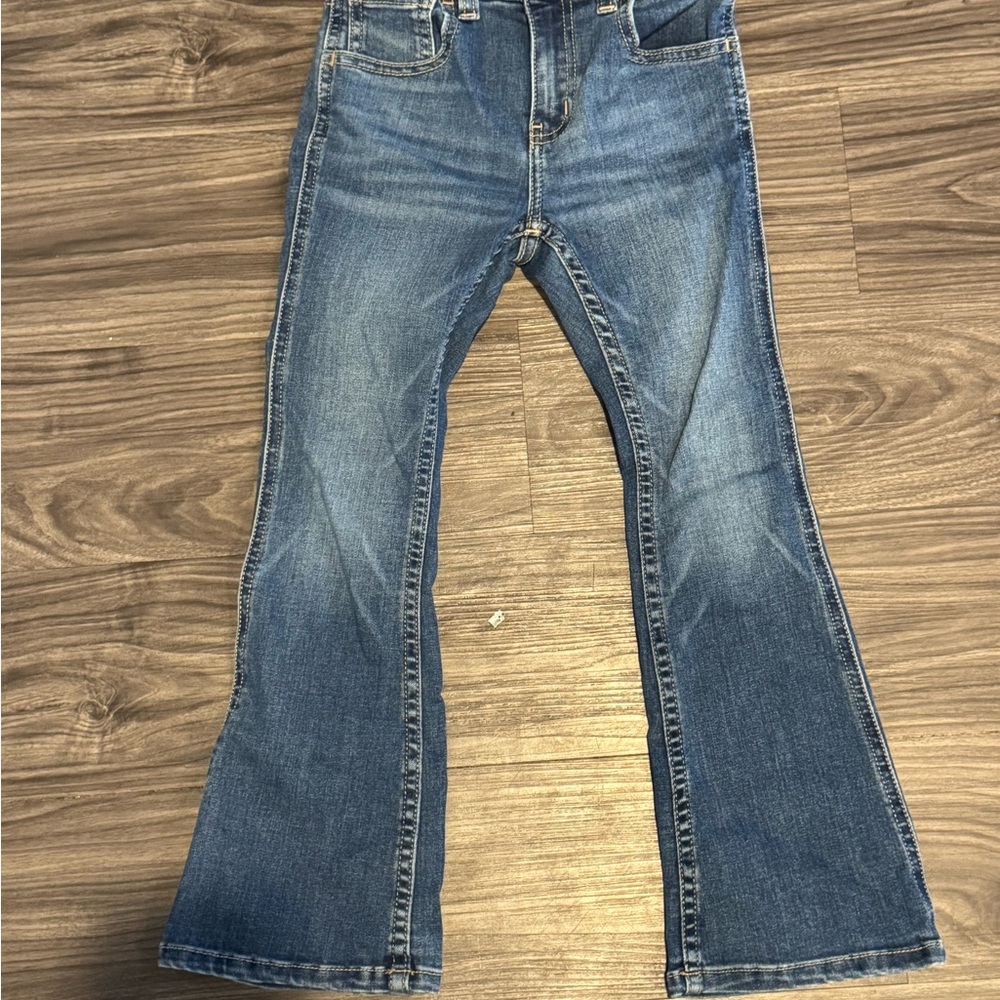 Shyanne Girls’ Maren Embroidered Jeans – Size 6 – Medium Wash Western Denim - Picture 3 of 5